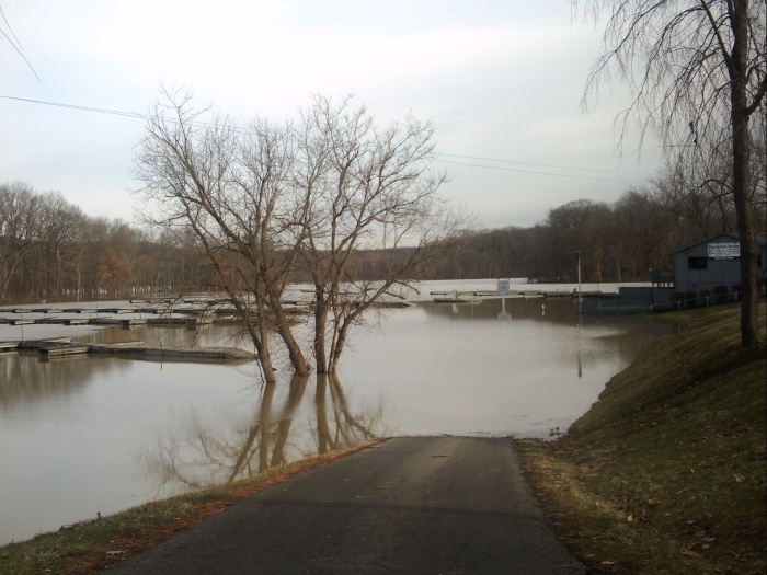 Charles Mill Lake - Marina parking lot missing
