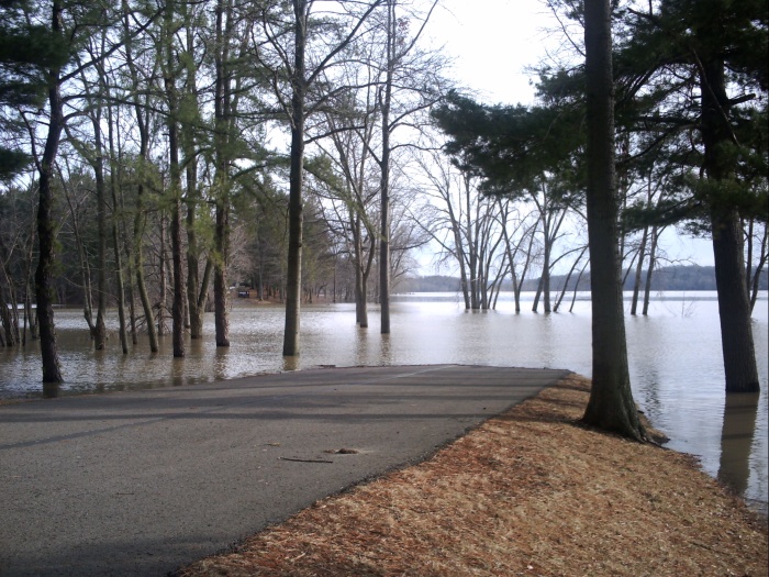 Missing section of road taken on Tuesday