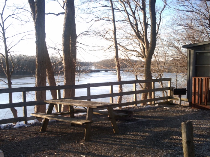 Bridge crossing the lake taken a week ago - about 6 to 10 feet of clearance