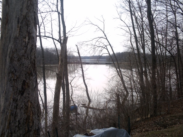 Bridge crossing the lake taken on Monday - about 2 feet of clearance