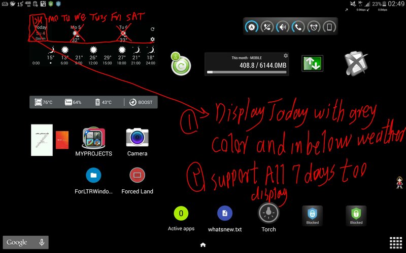 Support display 7days in widget