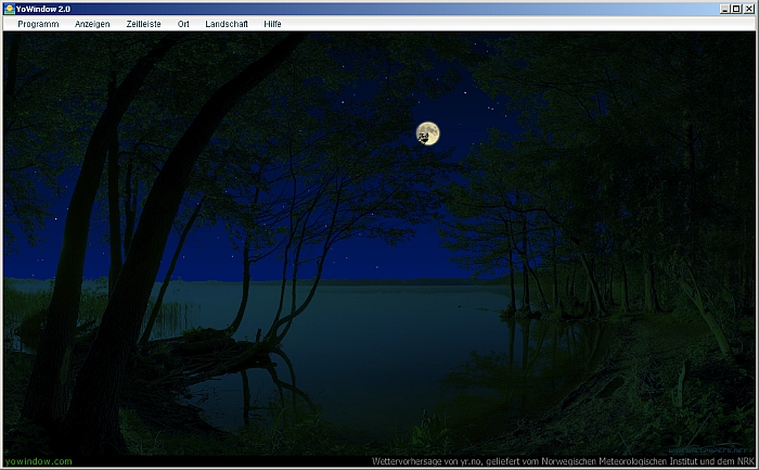 YoWindow - Screenshot Wald mit Wasserbucht - Nacht.jpg