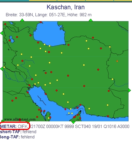 Metar-station for Kashan is OIFK