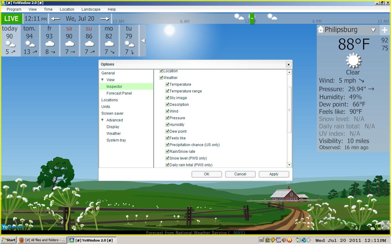 What I hope are the relevant settings.