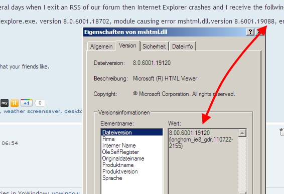 YoWindow - mshtml.dll version difference.jpg