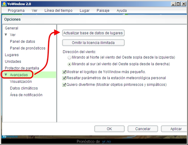 YoWindow - refresh locations-database.jpg