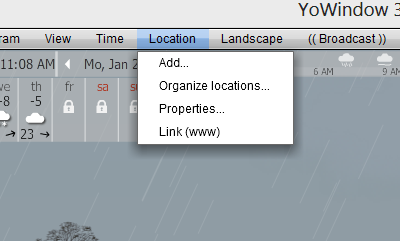 This is where I was able to add locations.