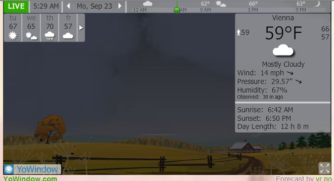 YoWidget has White Line above Trees on Hill.JPG