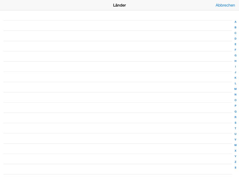Country list