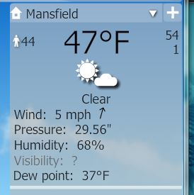 YoWindow January 7 High was 4F and Low was -12F and Sunny.JPG