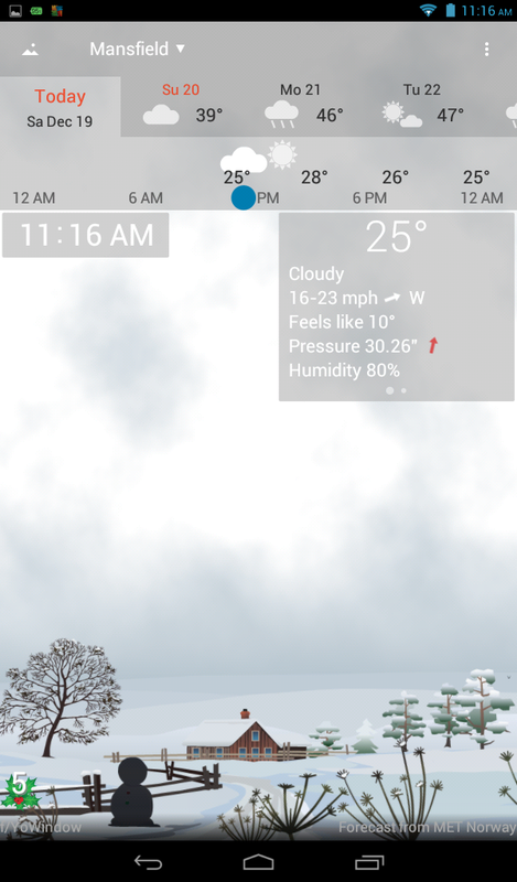 Switch to Mansfield and look at snowman