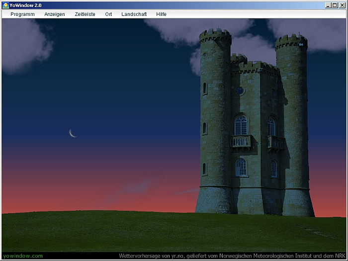 YoWindow - Screenshot Broadway Tower, Cotswolds, UK - at dawn.jpg